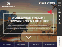 Tablet Screenshot of kg-logistics.co.uk